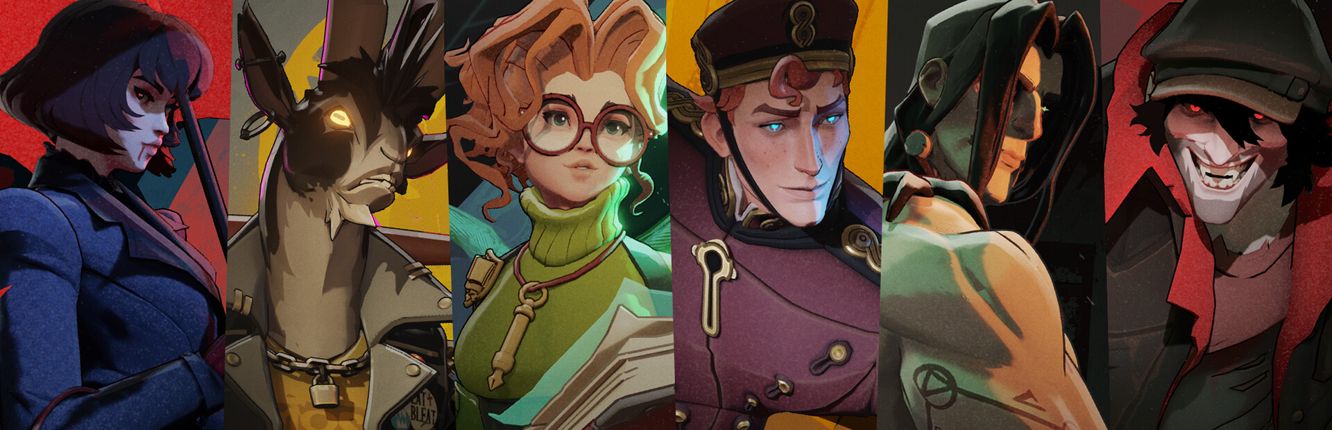 Deadlock official Steam library hero artwork showing the game world